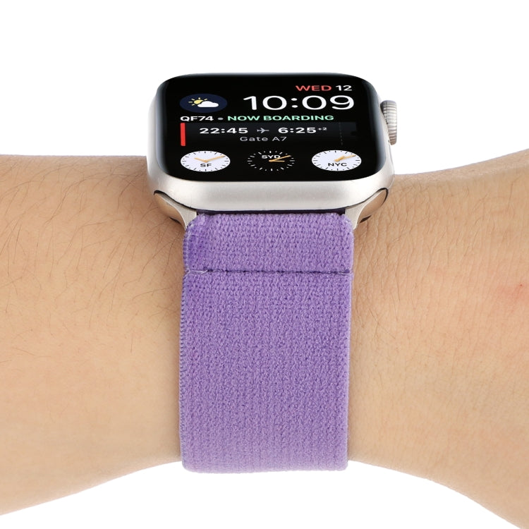 Solid Color Silicone Watch Band For Apple Watch Series 7 41mm / 6 & SE & 5 & 4 40mm / 3 & 2 & 1 38mm(Purple) by bashfashion