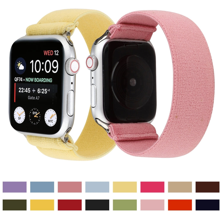 Solid Color Silicone Watch Band For Apple Watch Series 7 41mm / 6 & SE & 5 & 4 40mm / 3 & 2 & 1 38mm(Purple) by bashfashion