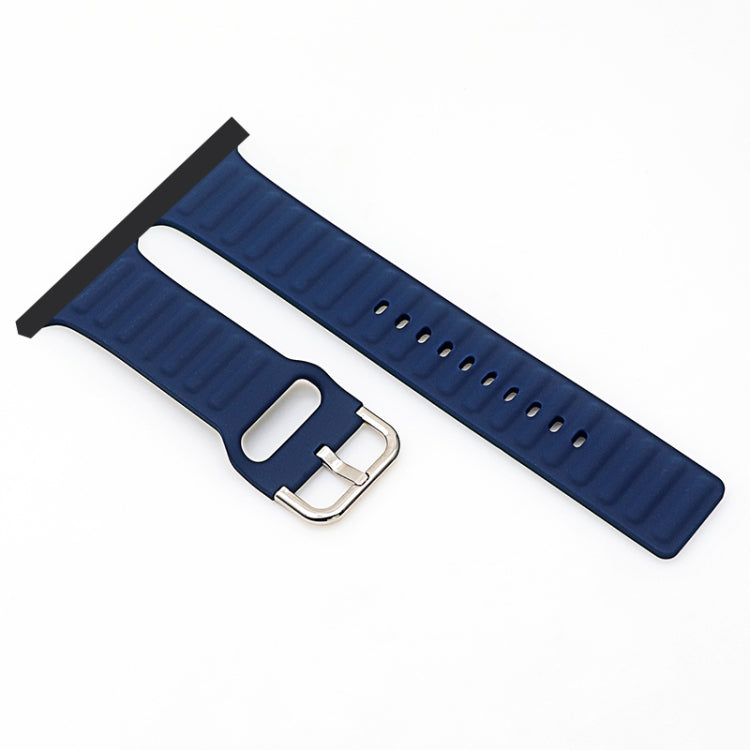 Silicone Watch Band For Apple Watch Ultra 49mm&Watch Ultra 2 49mm / Series 9&8&7 45mm / SE 3&SE 2&6&SE&5&4 44mm / 3&2&1 42mm(Blue) by bashfashion