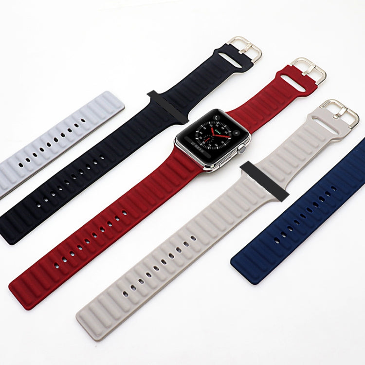 Silicone Watch Band For Apple Watch Ultra 49mm&Watch Ultra 2 49mm / Series 9&8&7 45mm / SE 3&SE 2&6&SE&5&4 44mm / 3&2&1 42mm(Blue) by bashfashion