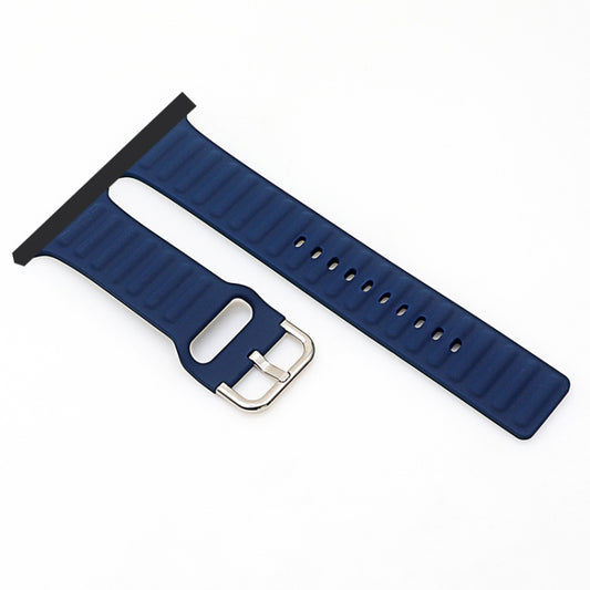 Silicone Watch Band For Apple Watch Series 9&8&7 41mm / SE 3&SE 2&6&SE&5&4 40mm / 3&2&1 38mm(Blue) by bashfashion