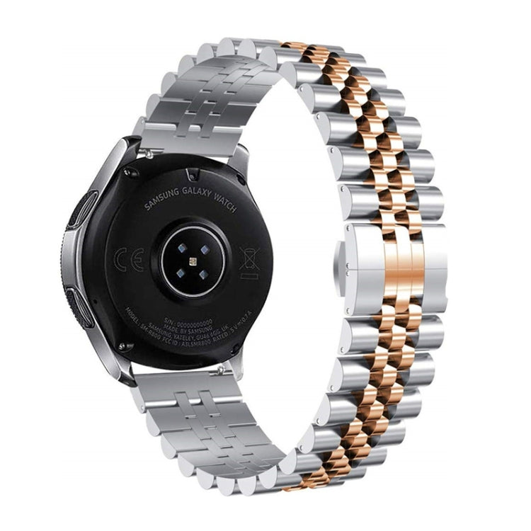 20mm For Huawei Watch GT 2 42mm Five Beads Steel Watch Band(Silver Rose Gold) by bashfashion