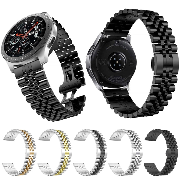 20mm For Huawei Watch GT 2 42mm Five Beads Steel Watch Band(Silver Rose Gold) by bashfashion