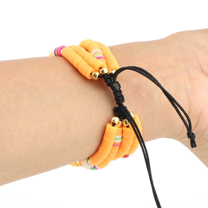 Bohemian Style Soft Ceramic Beaded Strap For Apple Series 7 41mm / 6 & SE & 5 & 4 40mm / 3 & 2 & 1 38mm(Yellow) by bashfashion