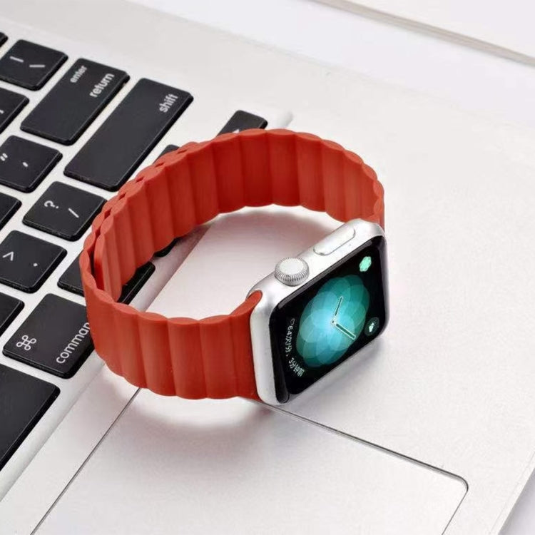 Magnetic Loop Watch Band For Apple Watch Series 7 41mm / 6 & SE & 5 & 4 40mm / 3 & 2 & 1 38mm(Red) by bashfashion