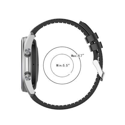 20mm Silicone Leather Watch Band for Samsung Galaxy Watch 3 41mm(Brown) by bashfashion