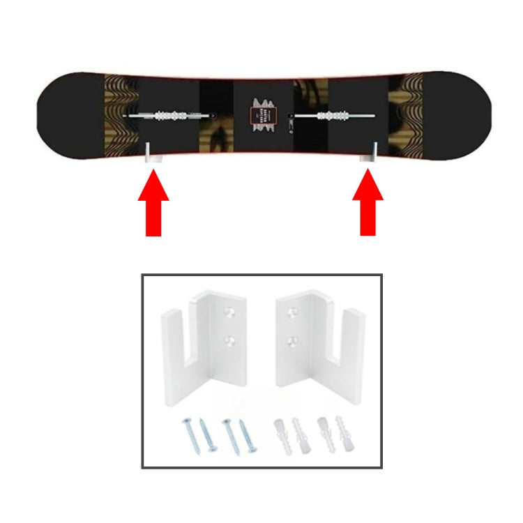YX002 1 Pair Four-Wheel Skateboard Wall Mount Bracket by bashfashion