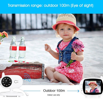 BM-850 3.5 inch LCD 2.4GHz Wireless Surveillance Camera Baby Monitor with 8-IR LED Night Vision, Two Way Voice Talk(White) by bashfashion