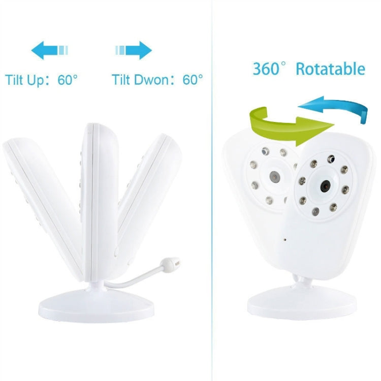 BM-SM24 2.4 inch LCD 2.4GHz Wireless Surveillance Camera Baby Monitor with 8-IR LED Night Vision, Two Way Voice Talk(White) by bashfashion