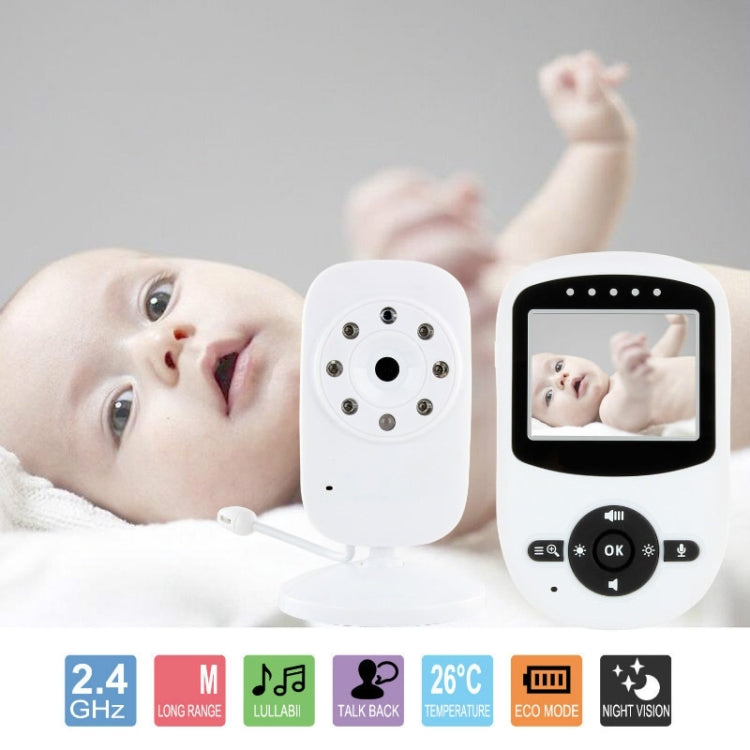 BM-SM24 2.4 inch LCD 2.4GHz Wireless Surveillance Camera Baby Monitor with 8-IR LED Night Vision, Two Way Voice Talk(White) by bashfashion