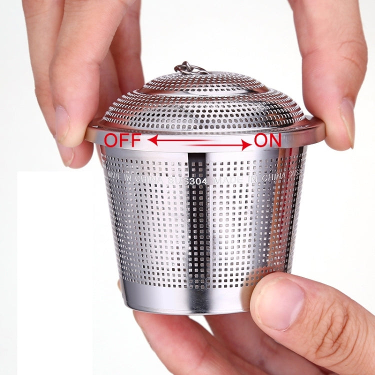 Stainless Steel Locking Spice Tea Strainer Mesh Infuser Tea Ball Filter, Large Size: 8 x 8cm by bashfashion