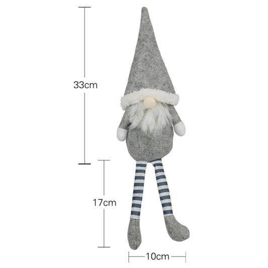 CX20218 Faceless Long-legged Sitting Doll Window Ornament Christmas Decoration(Grey) by bashfashion