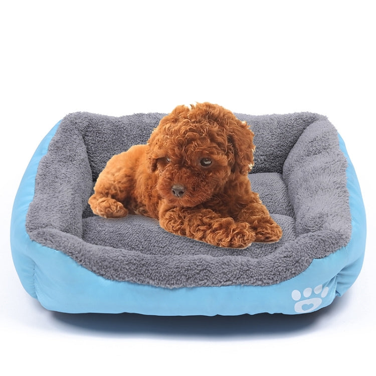 Candy Color Four Seasons Genuine Warm Pet Dog Kennel Mat Teddy Dog Mat, Size: XXL, 95×72×18cm (Blue) by bashfashion