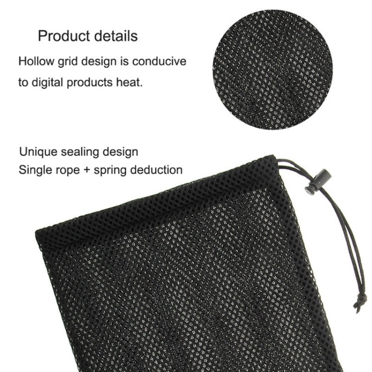 HAWEEL Nylon Mesh Pouch Bag with Stay Cord for up to 9.7 inch Screen iPad and Tablet, Size: 29cm x 19cm(Black) by HAWEEL