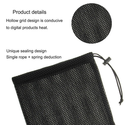 HAWEEL Nylon Mesh Pouch Bag with Stay Cord for up to 9.7 inch Screen iPad and Tablet, Size: 29cm x 19cm(Black) by HAWEEL