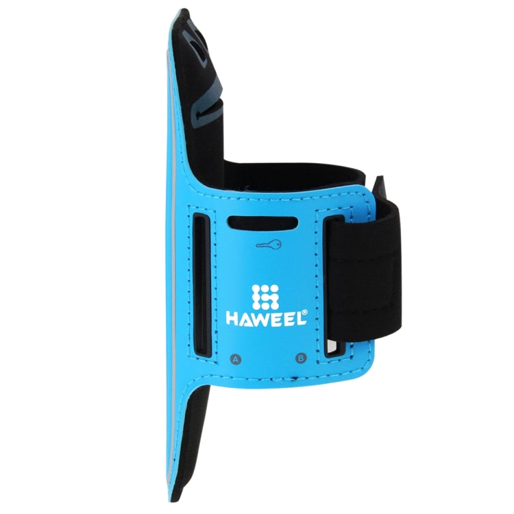 HAWEEL Sport Armband Case with Earphone Hole & Key Pocket, For iPhone XS, iPhone XS Max, iPhone X, iPhone 8 Plus & 7 Plus, iPhone 6 Plus, Galaxy S9+ / S8+ / S6 / S5(Baby Blue) by HAWEEL