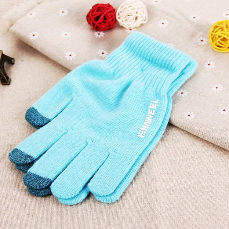 HAWEEL Three Fingers Touch Screen Gloves for Men, For iPhone, Galaxy, Huawei, Xiaomi, HTC, Sony, LG and other Touch Screen Devices(Blue) by HAWEEL
