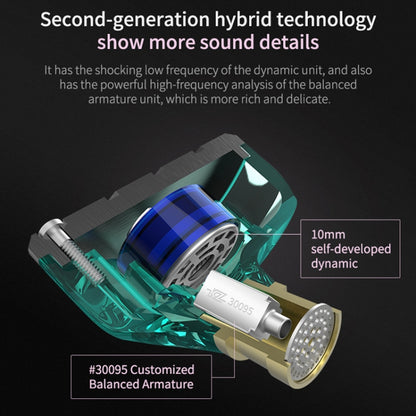 KZ ZSN Circle Iron Moving Iron Quad-core Wired Control In-ear Mega Bass HiFi Earphone without Microphone (Black) by KZ