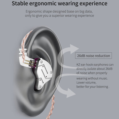 KZ ZSN Circle Iron Moving Iron Quad-core Wired Control In-ear Mega Bass HiFi Earphone without Microphone (Cyan) by KZ