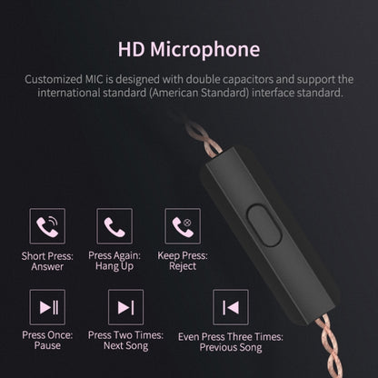 KZ ZSN Circle Iron Moving Iron Quad-core Wired Control In-ear Mega Bass HiFi Earphone without Microphone (Cyan) by KZ