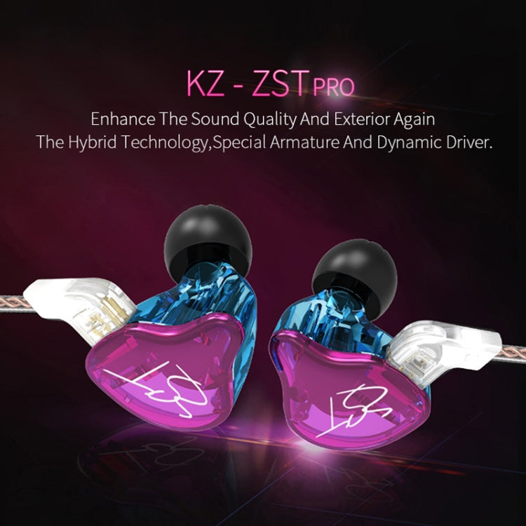 KZ ZST Circle Iron In-ear Mega Bass MP3 Dual Unit Earphone without Microphone (Colour) by KZ