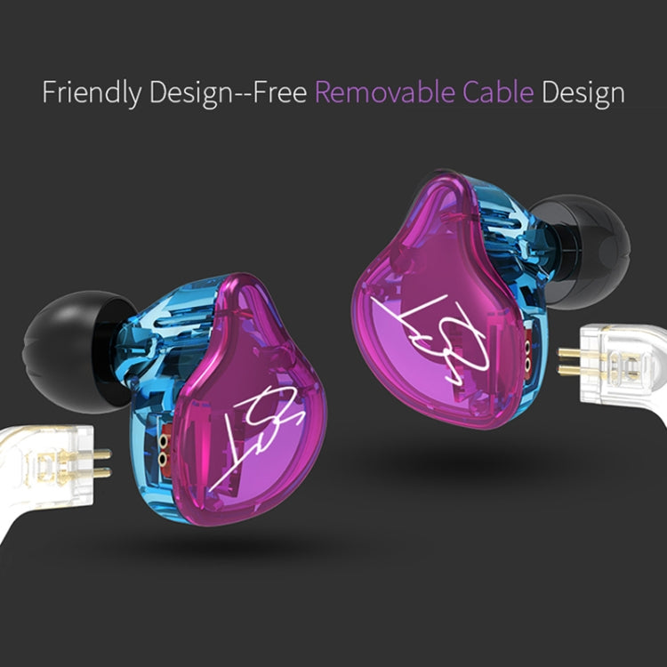 KZ ZST Circle Iron In-ear Mega Bass MP3 Dual Unit Earphone without Microphone (Carbon Fiber Black) by KZ