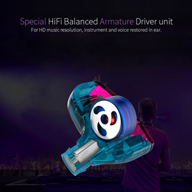 KZ ZST Circle Iron In-ear Mega Bass MP3 Dual Unit Earphone without Microphone (Carbon Fiber Black) by KZ