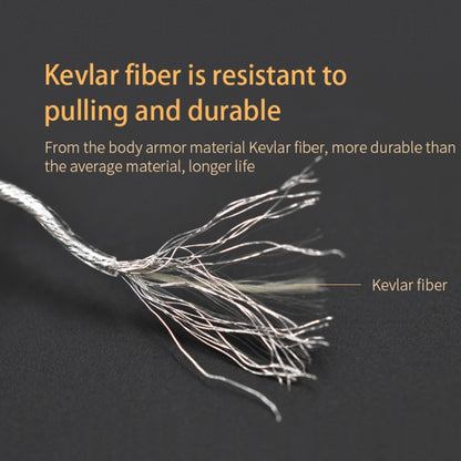 KZ B 8 Pin Oxygen-free Copper Silver Plated Upgrade Cable for KZ ZST / ES4 / ZS10 / AS10 / BA10 Earphones(White) by KZ