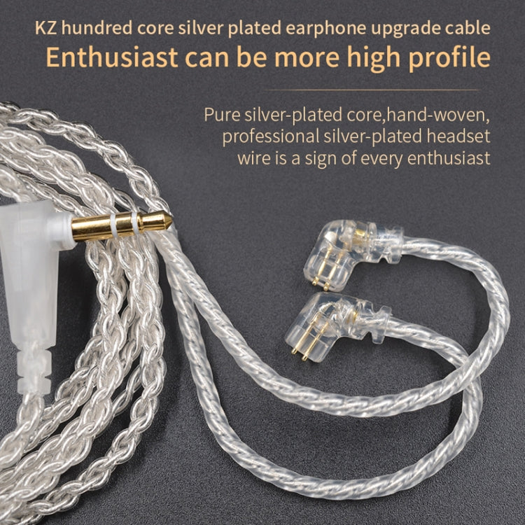 KZ C 8 Pin Oxygen-free Copper Silver Plated Upgrade Cable for KZ ZSN Earphones(White) by KZ