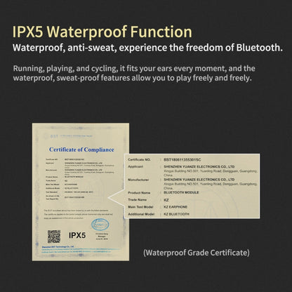 KZ Waterproof High Fidelity Bluetooth Upgrade Cable for KZ ZST / ZS10 / ES4 / ES3 / ZSR Earphones(Black) by KZ