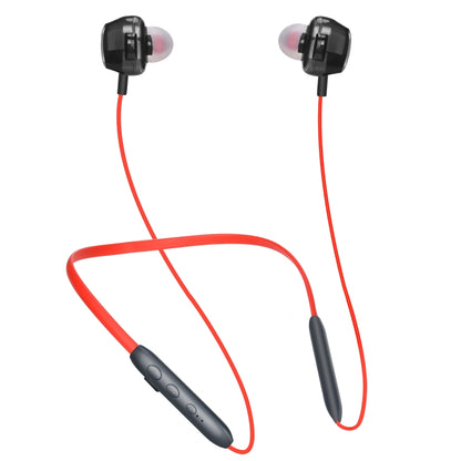 BH-I37 Bluetooth 5.0 Wire-controlled Bluetooth Earphone Built-in High-fidelity Microphone, Support Call (Red) by bashfashion