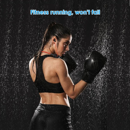 BH-I37 Bluetooth 5.0 Wire-controlled Bluetooth Earphone Built-in High-fidelity Microphone, Support Call (Red) by bashfashion