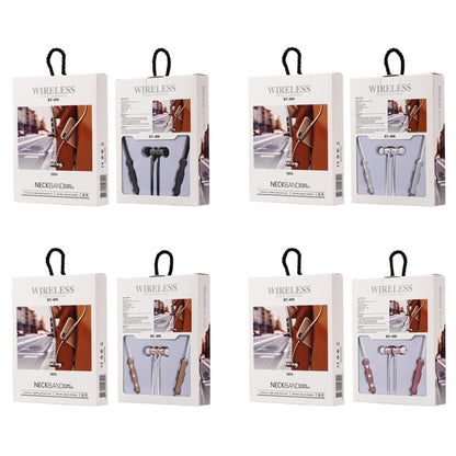 BT-890 Bluetooth 4.2 Hanging Neck Design Bluetooth Headset, Support Music Play & Switching & Volume Control & Answer(Silver) by bashfashion