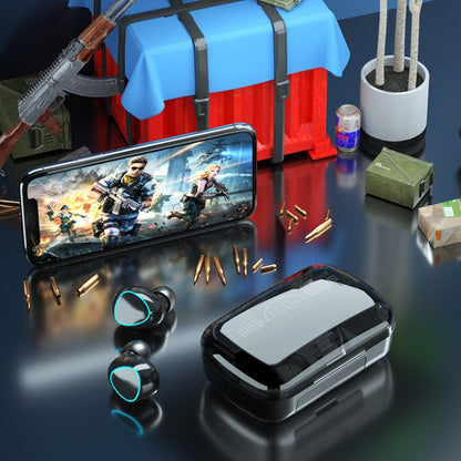 M10 Bluetooth 5.1 TWS Digital Display Wireless Bluetooth Earphone with Charging Box, Support Touch & Siri & Battery Display(Black) by bashfashion