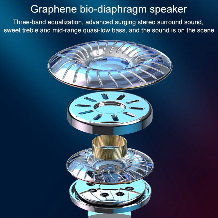 V12 Bluetooth 5.2 Business Hanging Ear Style Smart LED Digital Display Wireless Bluetooth Earphone with Charging Box (Red) by bashfashion