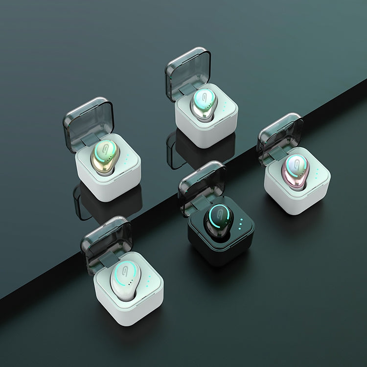 M-B8 Bluetooth 5.0 Mini Invisible In-ear Stereo Wireless Bluetooth Earphone with Charging Box (Gold) by bashfashion