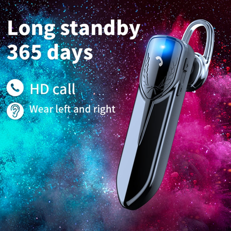 M81 CVC Noise Reduction Unilateral Business Ear-mounted Bluetooth Earphone, Support Siri & One for Two(Black) by bashfashion