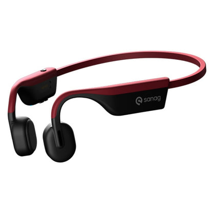 Sanag A9S Bone Conduction Bluetooth 5.1 HiFi Sports Earphone (Red Black) by Sanag