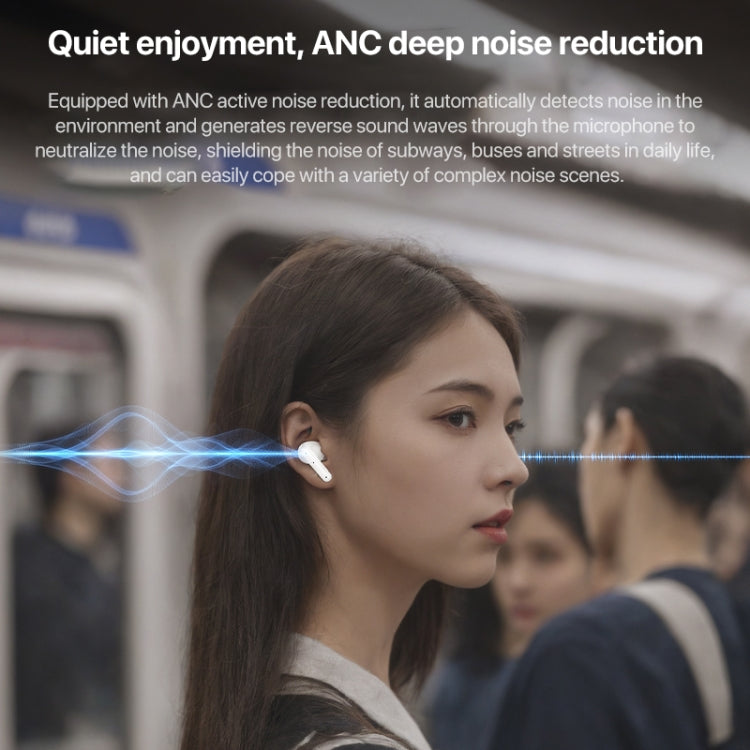 Yesido TWS28 ANC+ENC Dual Noise Reduction Smart TWS Wireless Bluetooth Earphone (White) by Yesido