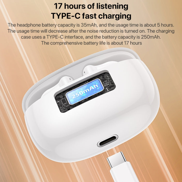Yesido TWS28 ANC+ENC Dual Noise Reduction Smart TWS Wireless Bluetooth Earphone (White) by Yesido