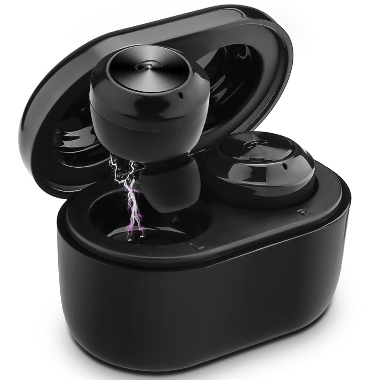 BTH-A6 Wireless Bluetooth 5.0 Earphone with Magnetic Charging Box (Black) by bashfashion
