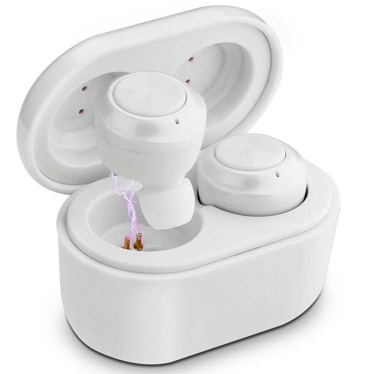 BTH-A6 Wireless Bluetooth 5.0 Earphone with Magnetic Charging Box (White) by bashfashion