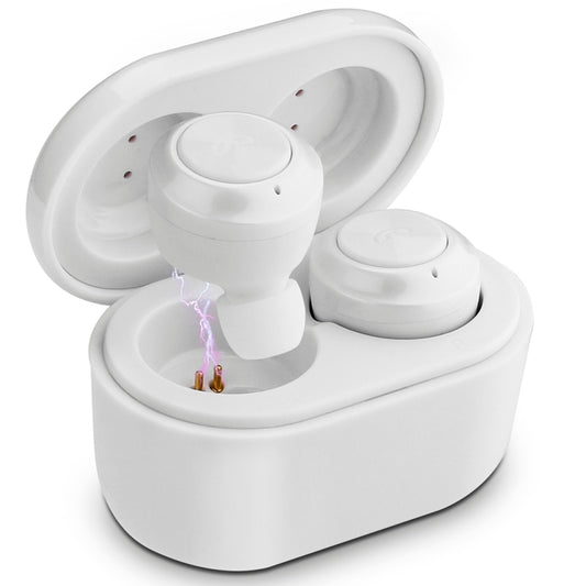 BTH-A6 Wireless Bluetooth 5.0 Earphone with Magnetic Charging Box (White) by bashfashion