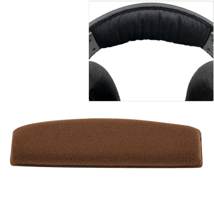 2 PCS For Sennheiser HD515 / HD555 / HD595 / HD598 / HD558 / PC360 Flannel Replacement Headband Head Beam Headgear Cover(Brown) by bashfashion