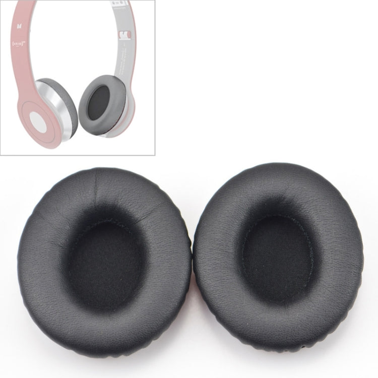 2 PCS For Beats Solo HD / Solo 1.0 Headphone Protective Leather Cover Sponge Earmuffs (Black) by bashfashion