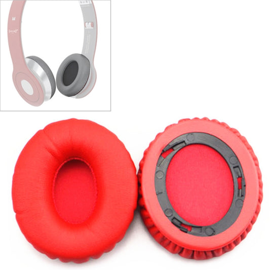 2 PCS For Beats Solo HD / Solo 1.0 Headphone Protective Leather Cover Sponge Earmuffs (Red) by bashfashion