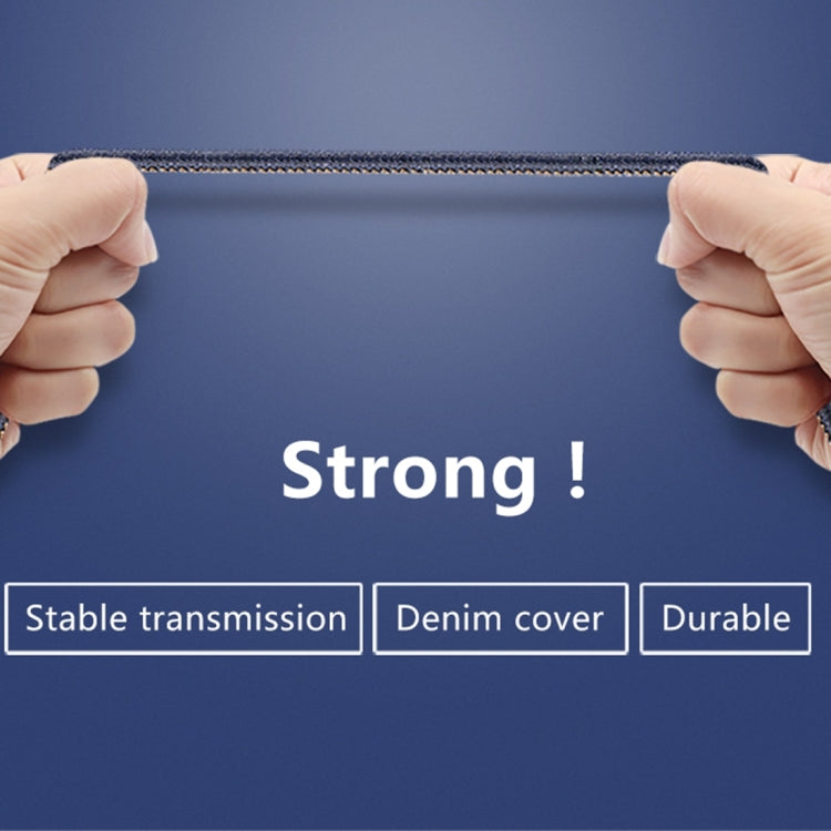 Mcdodo CA-1730 1.2m 2.4A Reversible 8 Pin to USB Denim Cover TPE Jacket Data Sync Charging Cable with Aero Aluminum Head for iPhone, iPad (Denim Blue) by Mcdodo