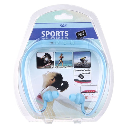 506 Life Waterproof Sweatproof Stereo Wireless Sports Earbud Earphone In-ear Headphone Headset with Micro SD Card Slot, For Smart Phones & iPad & Laptop & Notebook & MP3 or Other Audio Devices, Maximum SD Card Storage: 8GB(Blue) by bashfashion