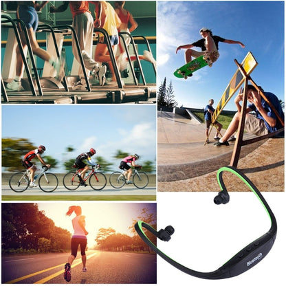 BS19C Life Waterproof Stereo Wireless Sports Bluetooth In-ear Headphone Headset with Micro SD Card Slot & Hands Free, For Smart Phones & iPad or Other Bluetooth Audio Devices(Green) by bashfashion