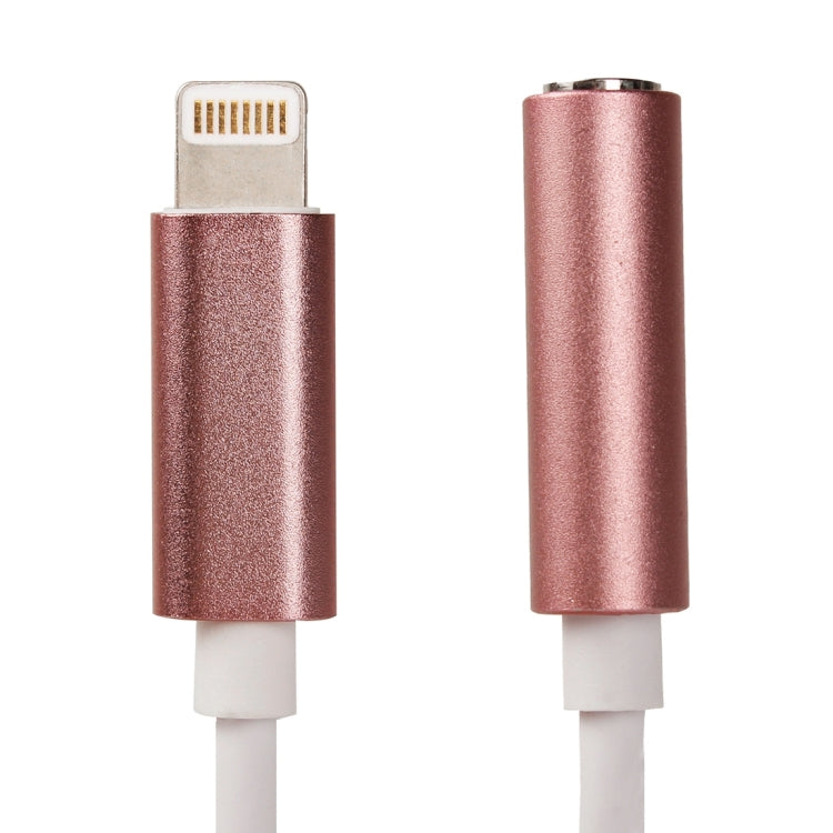 8 Pin to 3.5mm Audio Adapter, Length: About 12cm, Support iOS 13.1 or Above(Rose Gold) by bashfashion